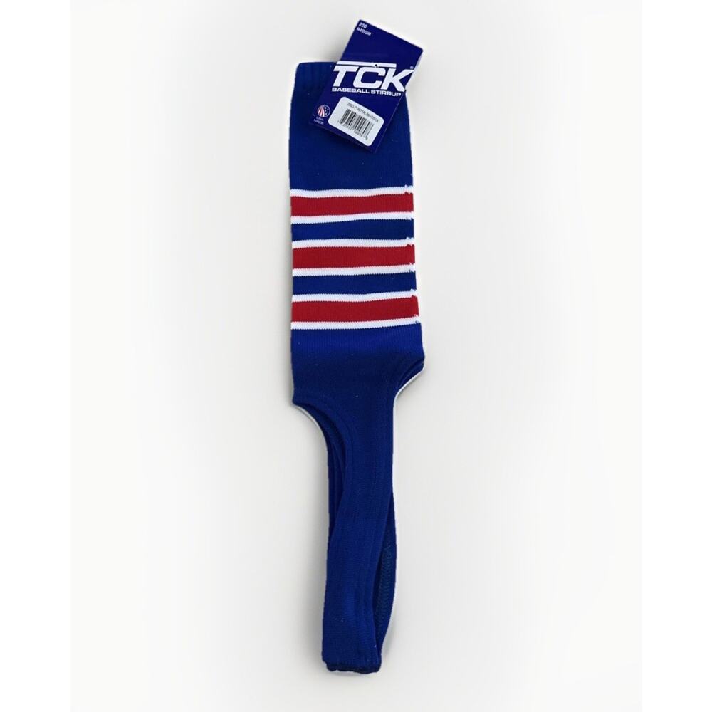 TCK Baseball Stirrups Size Medium Royal Blue Red White